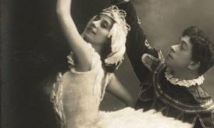 Anna Pavlova and Nicholas Legat in Swan Lake. Published by Herm.Leiser. © and Courtesy of Dancing Times.