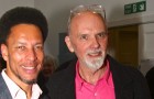 Bob Lockyer's Birthday Bash at The Place - Bob with Kenneth Tharp OBE (Chief Executive, The Place). © Richard Thompson. (Click image for larger version)