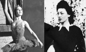 Nadia Nerina as The Bluebird in The Sleeping Beauty (1951) and Isabel Rawsthorne.© Roger Wood (NN), courtesy the Royal Opera House. (Click image for larger version)