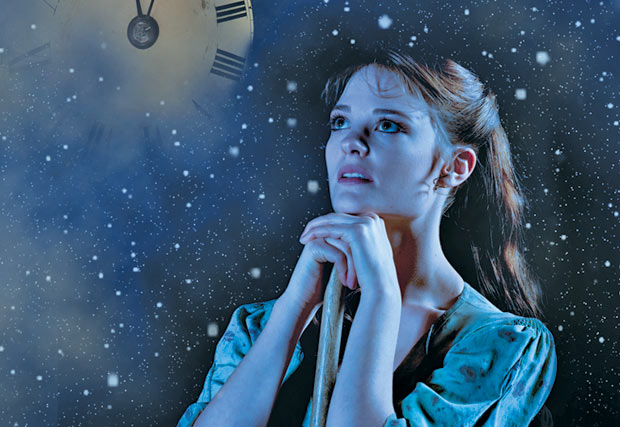 Poster image with Delia Matthews as Cinderella.<br />© Tim Cross. (Click image for larger version)