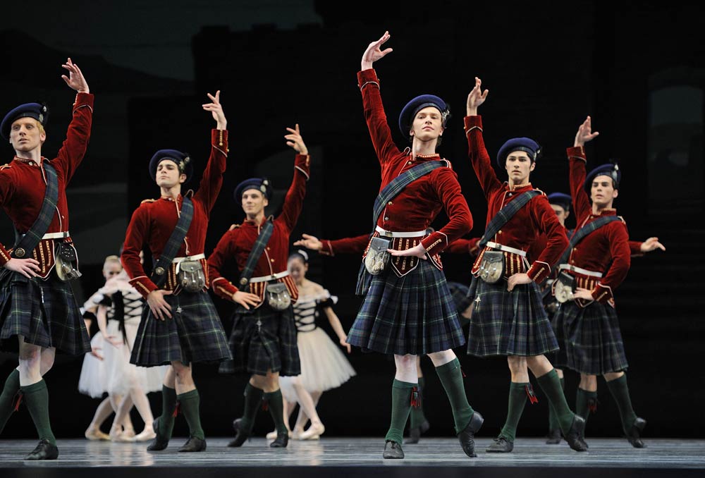 San Francisco Ballet in Balanchine's <I>Scotch Symphony</I>.<br />© Erik Tomasson. (Click image for larger version)