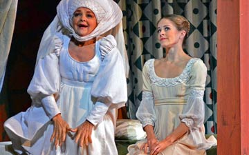 Juliet and her nurse (Lorna Gedes, Heather Ogden) in Ratmansky's Romeo & Juliet.© Dave Morgan. (Click image for larger version)