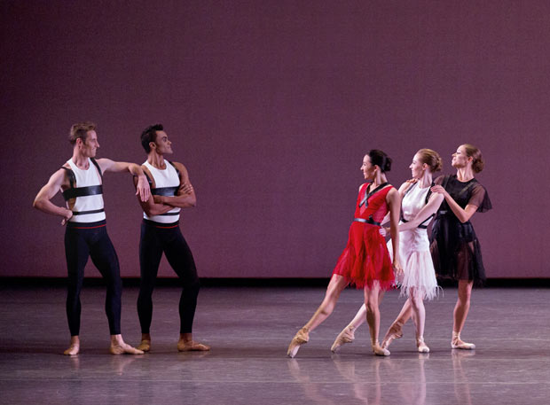 New York City Ballet in <I>Capricious Maneuvers</I> by Justin Peck.<br />© Paul Kolnik. (Click image for larger version)