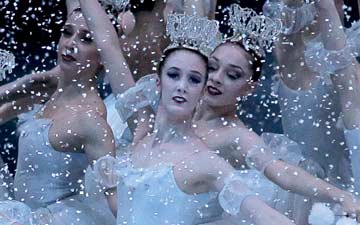 The Snowflakes in George Balanchine's The Nutcracker.© Paul Kolnik. (Click image for larger version)