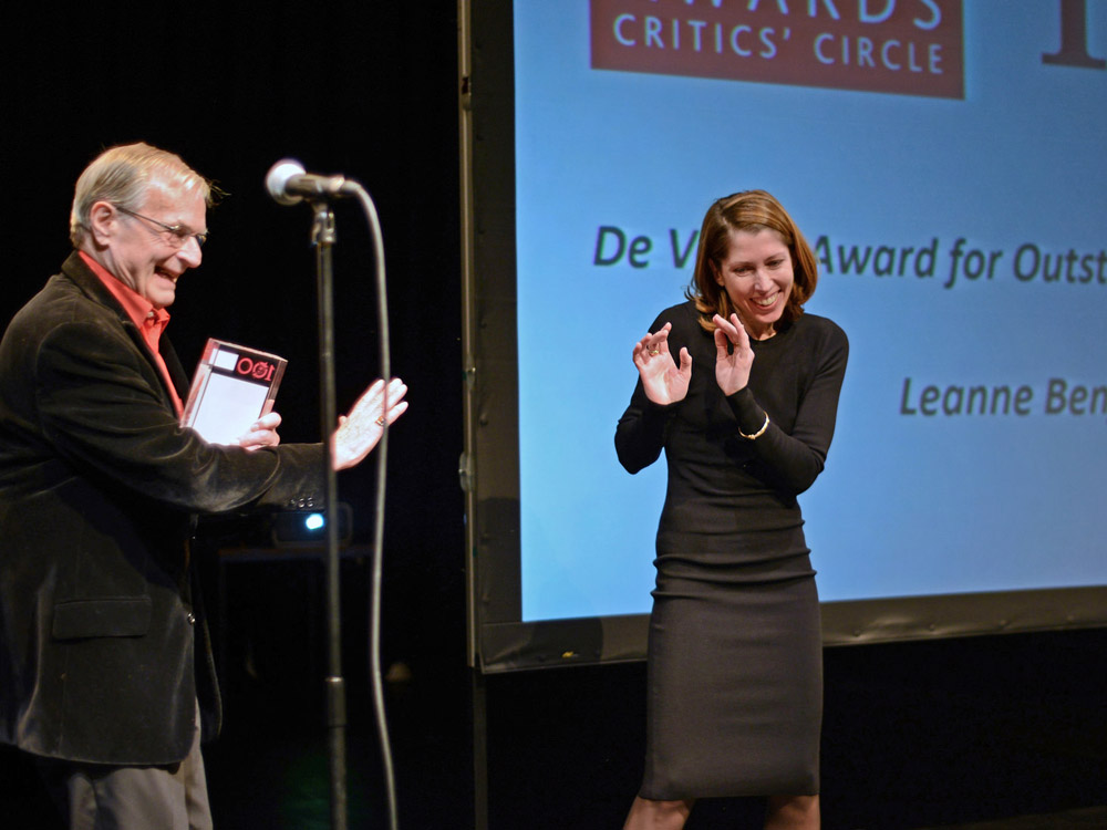 Leanne Benjamin and Sir Peter Wright, who presented the award.<br />© Dave Morgan. (Click image for larger version)