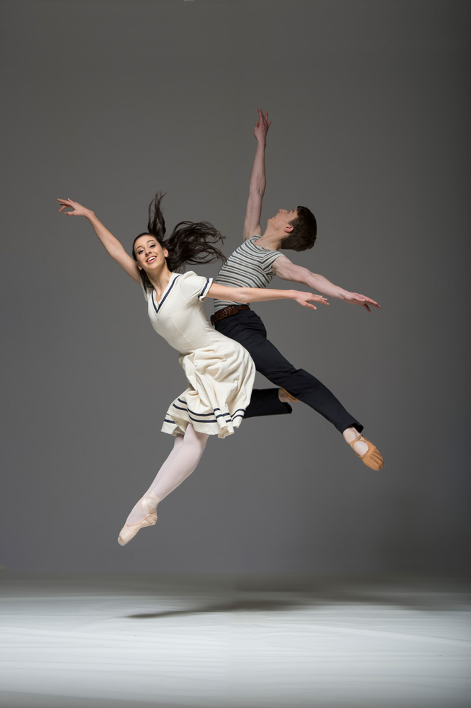 Luna Othnin-Girard and Jonathan Day in Christopher Gable's Five Lullabies.© Bill Cooper. (Click image for larger version)