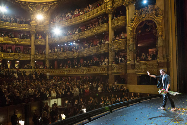 Nicolas Le Riche farewell - final curtain calls.<br />© Sébastien Mathé / Opéra national de Paris. (Click image for larger version)