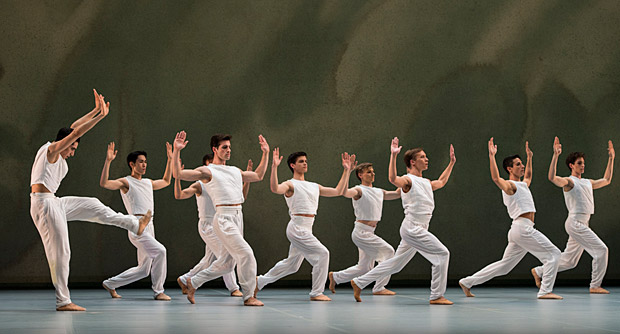 English National Ballet in John Neumeier's <I>Spring and Fall</I>.<br />© Foteini Christofilopoulou. (Click image for larger version)