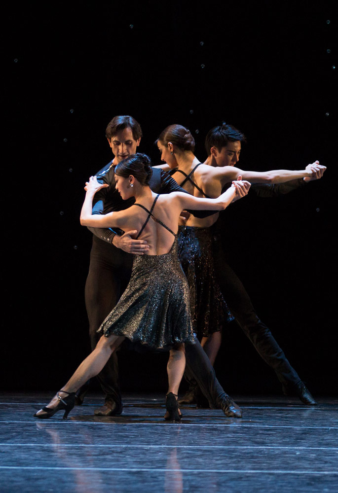 Boston Ballet in Hans van Manen's <I>Black Cake</I>.<br />© Rosalie O'Connor. (Click image for larger version)