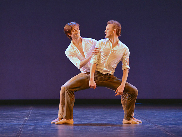 Friedemann Vogel and Denis Matvienko in Tristesse by Marcelo Gomes.© Dave Morgan. (Click image for larger version)