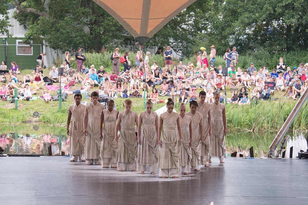 NYDC at Latitude 2014: National Youth Dance Company in Akram Khan’s Vertical Road. From Lise Smith's 'Dance at the Latitude Festival 2014' report.© Lise Smith. (Click image for larger version)
