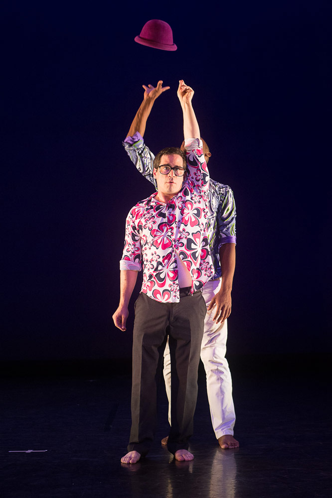 Mark Gindick and Kyle Marshall in Doug Elkins' Hapless Bizarre.© Christopher Duggan courtesy of Jacobs Pillow 2014. (Click image for larger version)