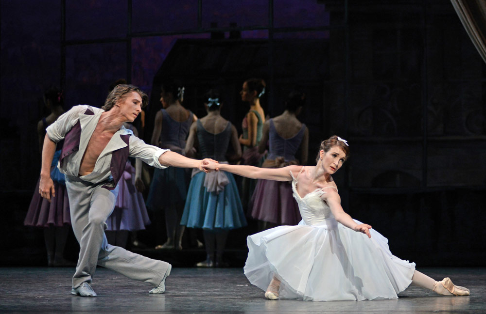 Vadim Muntagirov and Lauren Cuthbertson in The Two Pigeons.© Dave Morgan, courtesy the Royal Opera House. (Click image for larger version)
