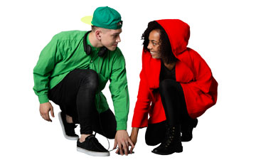 Natsha Gooden and Corey Culverwell in Into the Hoods Remixed.© Ed Miller. (Click image for larger version)