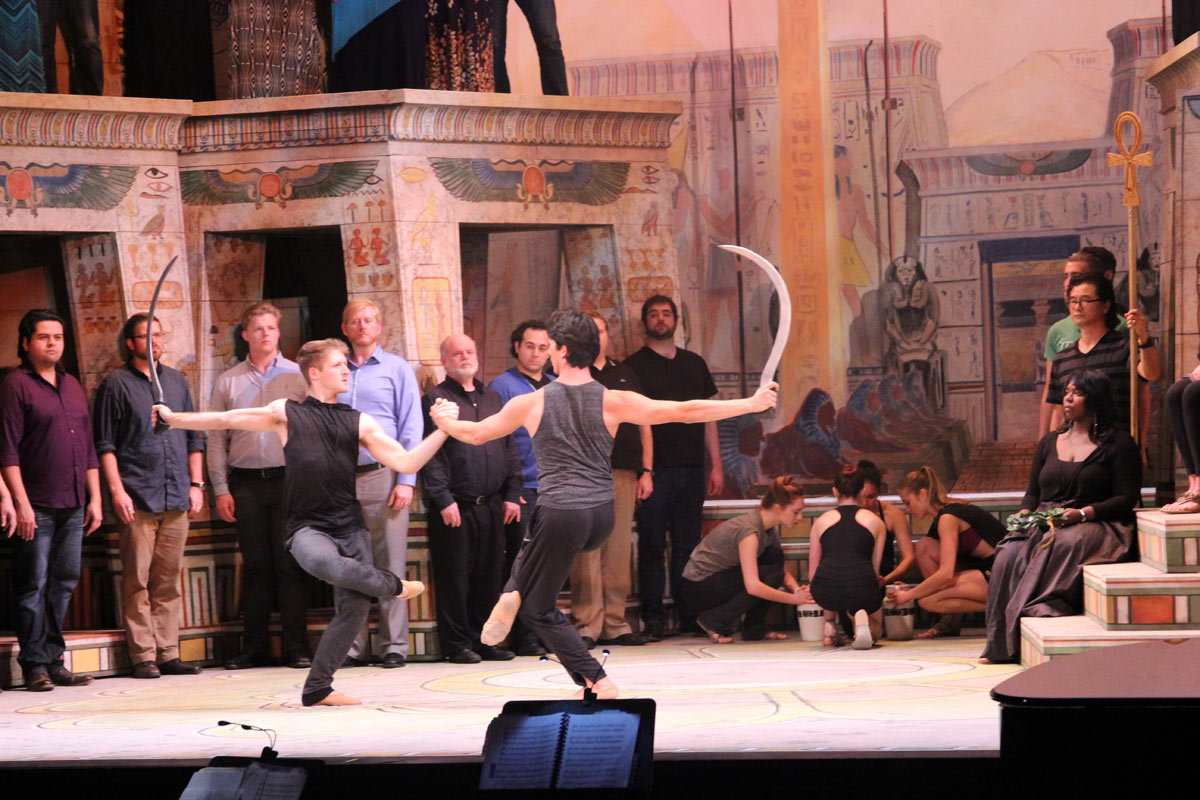 Sarasota Opera rehearsing Aida.© Sam Lowery and Sarasota Opera. (Click image for larger version)