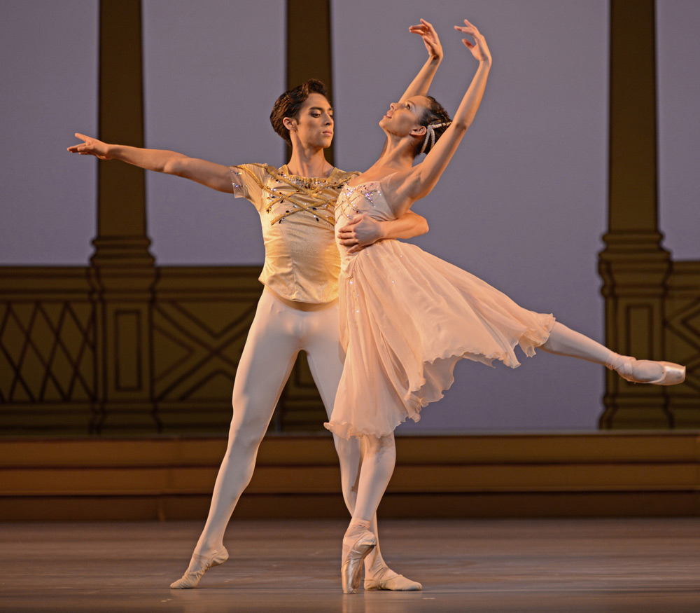 Francesca Hayward and James Hay in <I>Rhapsody</I>.<br />© Dave Morgan, courtesy the Royal Opera House. (Click image for larger version)