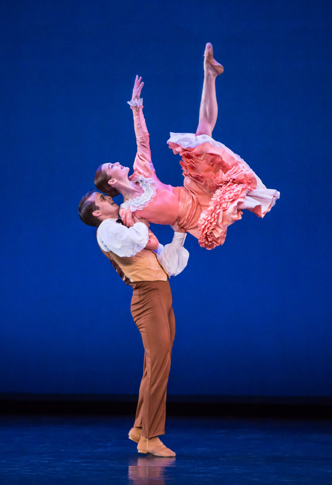 Lloyd Mayor and Aurélie Dupont, in the Simple Gifts duet from Martha Graham’s Appalachian Spring.© Brigid Pierce. (Click image for larger version)