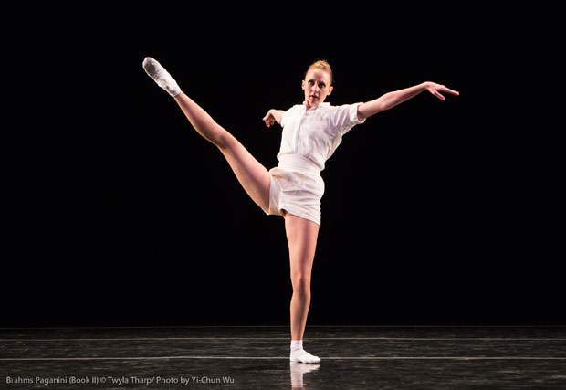 Kaitlyn Gilliland in Brahms Paganini by Twyla Tharp.© Yi-Chun Wu. (Click image for larger version)