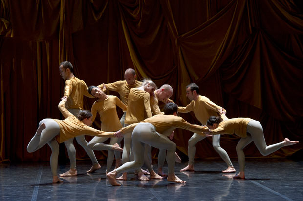 Ballet de Lorraine in Merce Cunningham's <I>Sounddance</I>.<br />© Laurent Philuppe. (Click image for larger version)