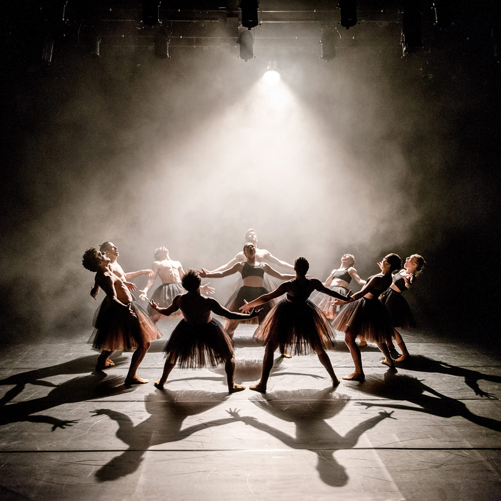 Scottish Dance Theatre in Botis Seva’s TuTuMucky.© Brian Hartley. (Click image for larger version)