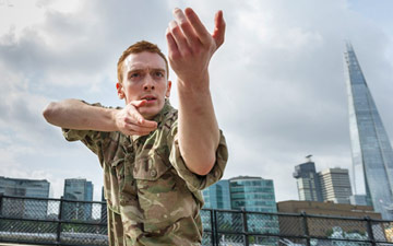 Duncan Anderson in 5 Soldiers.© Foteini Christofilopoulou. (Click image for larger version)