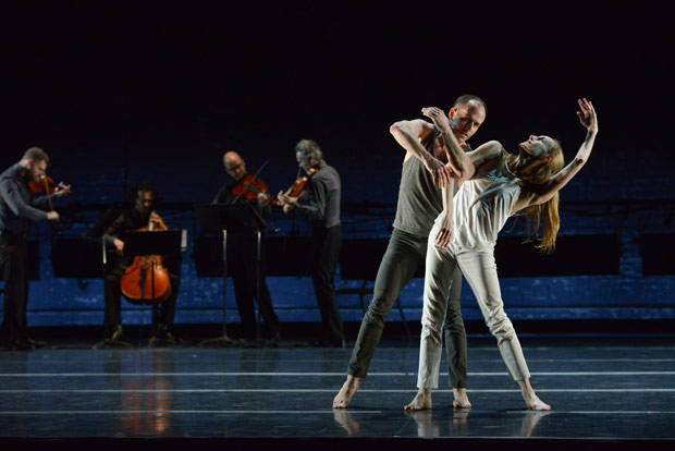 Wendy Whelan, Brian Brooks and Brooklyn Rider in Some of a Thousand Words.© Nir Arieli. (Click image for larger version)