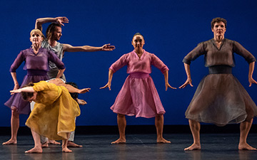 Mark Morris Dance Group in The Trout.© Stephanie Berger. (Click image for larger version)