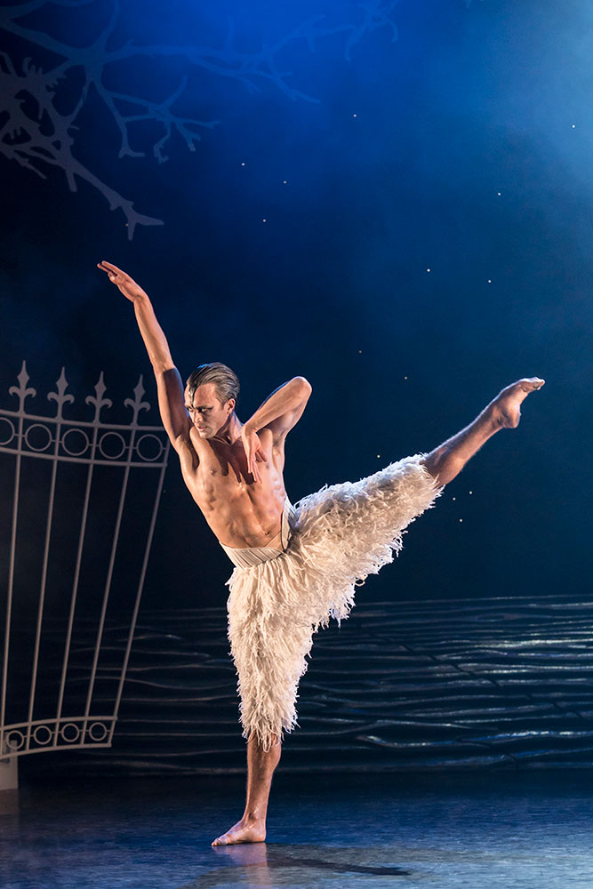 Matthew Ball in Swan Lake.© Johan Persson. (Click image for larger version)
