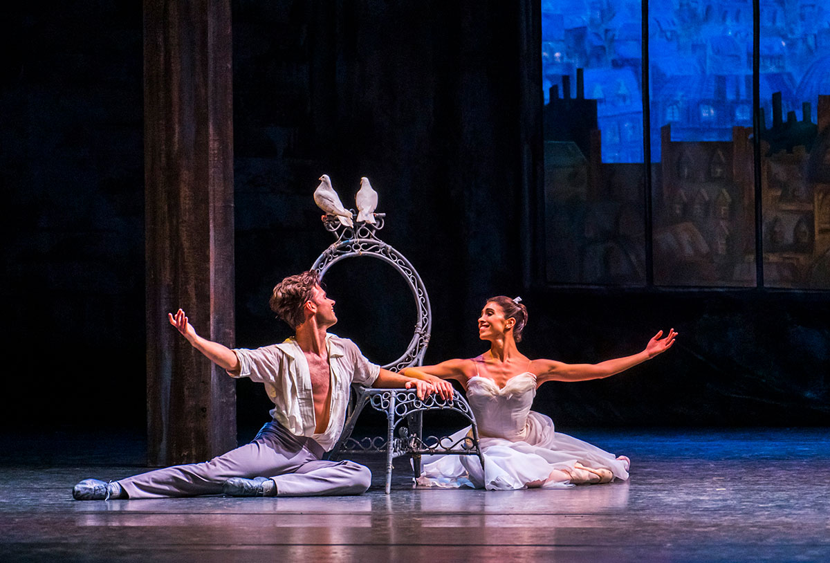 Yasmine Naghdi and Alexander Campbell in The Two Pigeons.© Tristram Kenton, courtesy the Royal Opera House. (Click image for larger version)