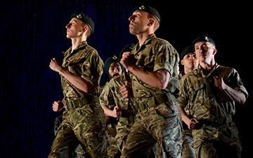 Rosie Kay Dance Company in 10 Soldiers.© Birmingham Hippodrome. (Click image for larger version)