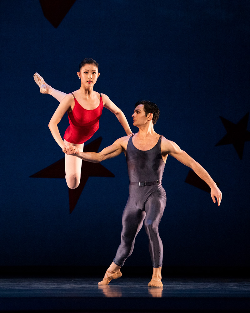 Wona Park and Angelo Greco in Ratmansky's Concerto #1.© Erik Tomasson. (Click image for larger version)