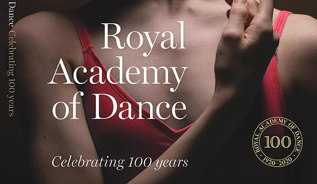 <I>Royal Academy of Dance: Celebrating 100 Years</I> book cover.<br />© Scala Arts/RAD. (Click image for larger version)