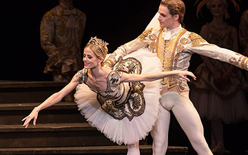Heather Ogden and Harrison James in The Sleeping Beauty.© Teresa Wood. (Click image for larger version)