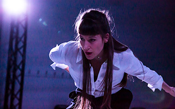 Solène Weinachter for Scottish Dance Theatre in Antigone, Interrupted.© Maria Falconer. (Click image for larger version)