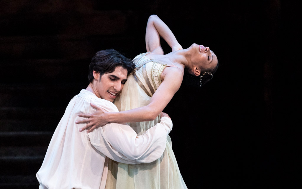 Francesca Hayward and Cesar Corrales in Romeo and Juliet.© Foteini Christofilopoulou, courtesy the Royal Opera House. (Click image for larger version)