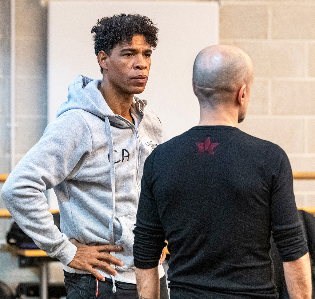 <I>Chacona</I> rehearsal: Carlos Acosta with Goyo Montero.<br />© Foteini Christofilopoulou. (Click image for larger version)