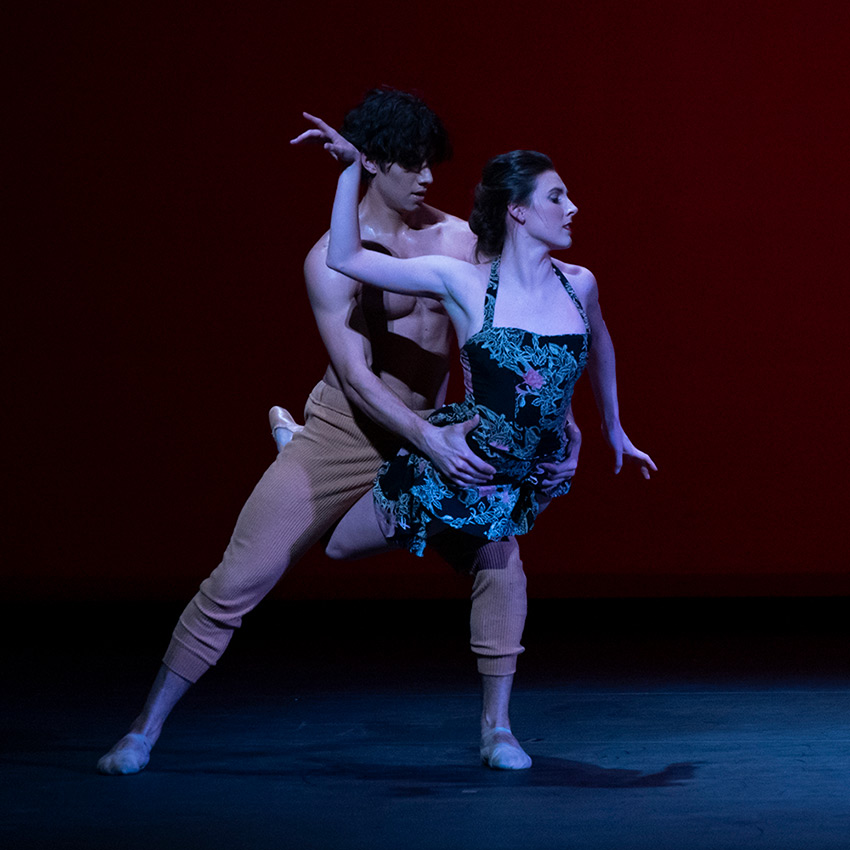 Roman Mejia and Tiler Peck in Twyla Tharp’s <I>Cornbread</I>.<br />© Paula Lobo. (Click image for larger version)