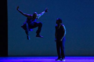 Alvin Ailey American Dance Theater’s Jeroboam Bozeman and Renaldo Maurice in Rennie Harris’ Lazarus.© Erin Baiano. (Click image for larger version)