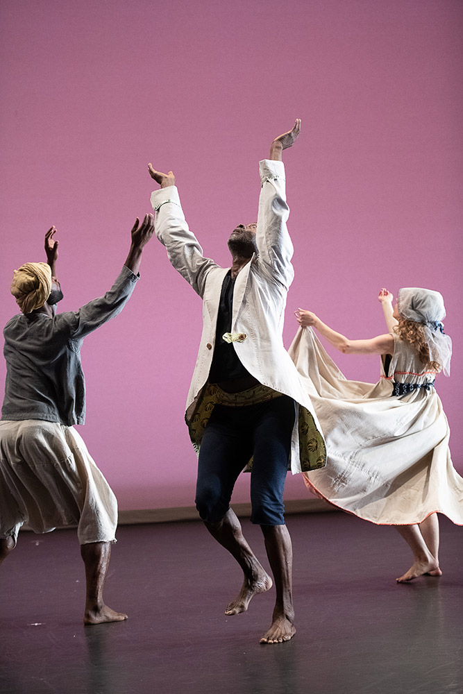 Clement Mensah, Paul Hamilton and Hadar Ahuvia in <I>POWER</I>.<br />© Christopher Duggan. (Click image for larger version)