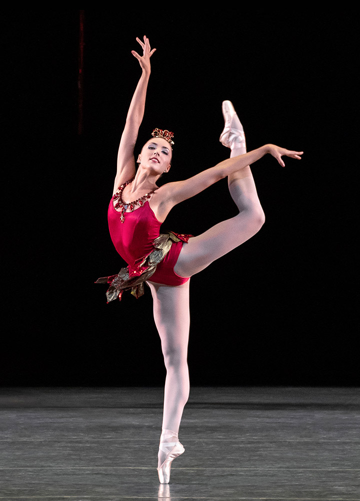 Emily Kikta in Balanchine’s <I>Rubies</I>.<br />© Erin Baiano. (Click image for larger version)